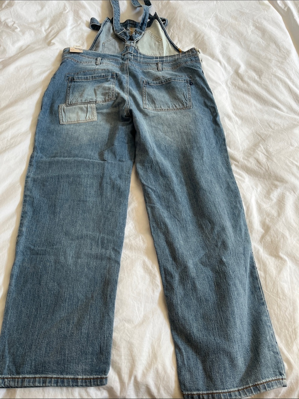NWT Pilcro The Wanderer Denim Utility Overalls plus size 32 - Picture 10 of 16